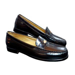 G. H. Bass Weejuns Whitney Black Leather Penny Loafer Women's Size 10 M